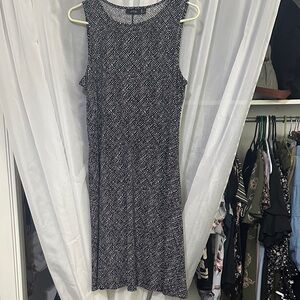 Apt. 9 Black and White Textured Midi Dress